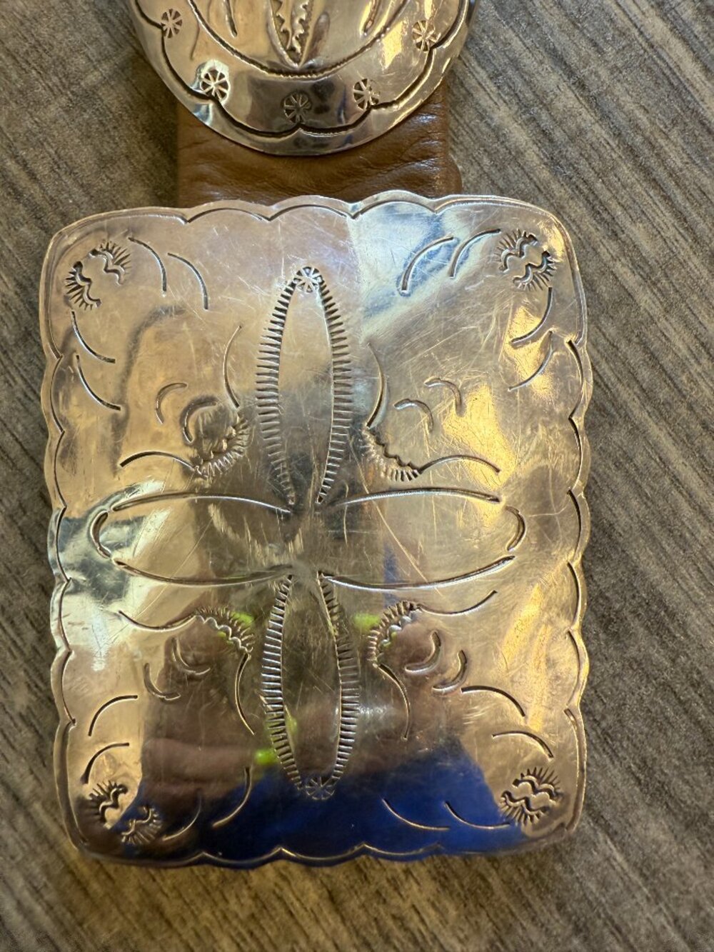 Sterling Silver Concho Belt stamped RN - Picture 6 of 6